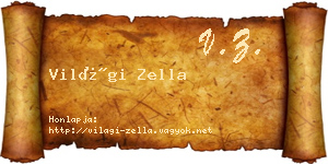 Világi Zella névjegykártya